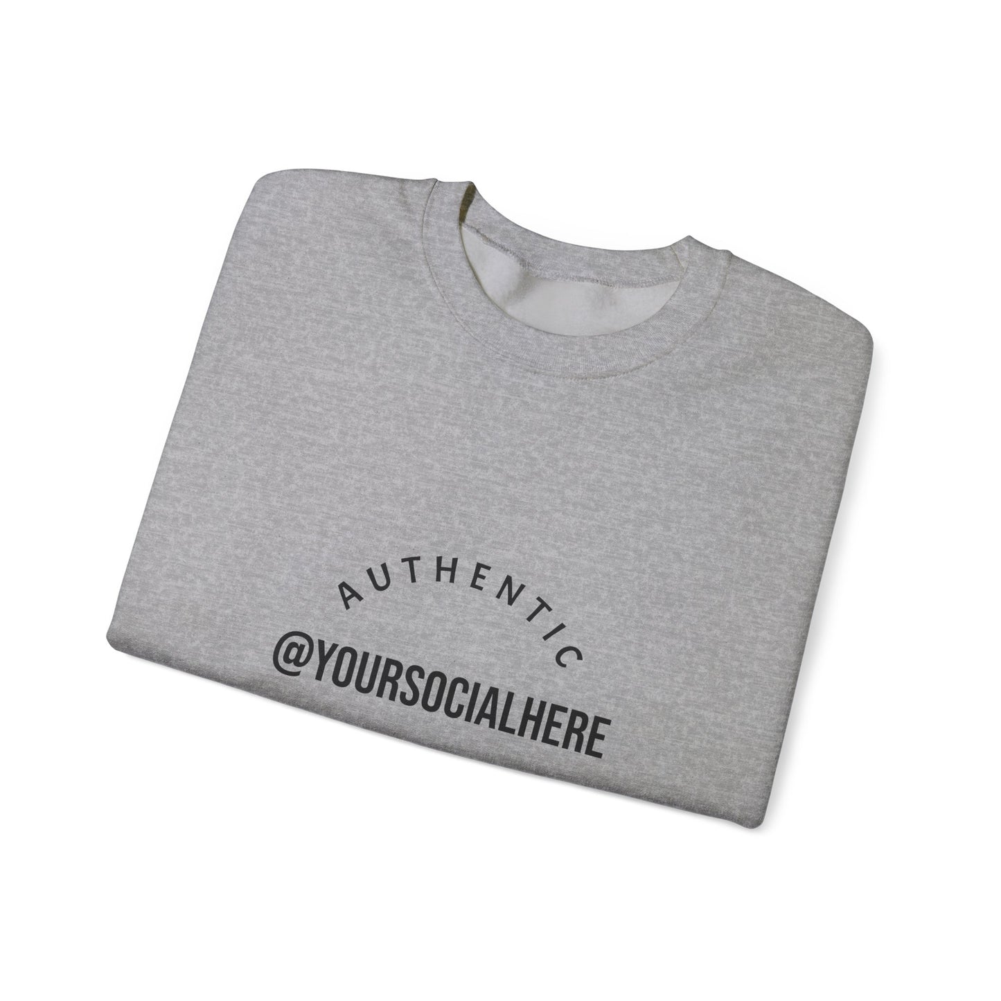 Authentic Nail Artist Crewneck Sweatshirt — Custom @YourSocialHere Logo