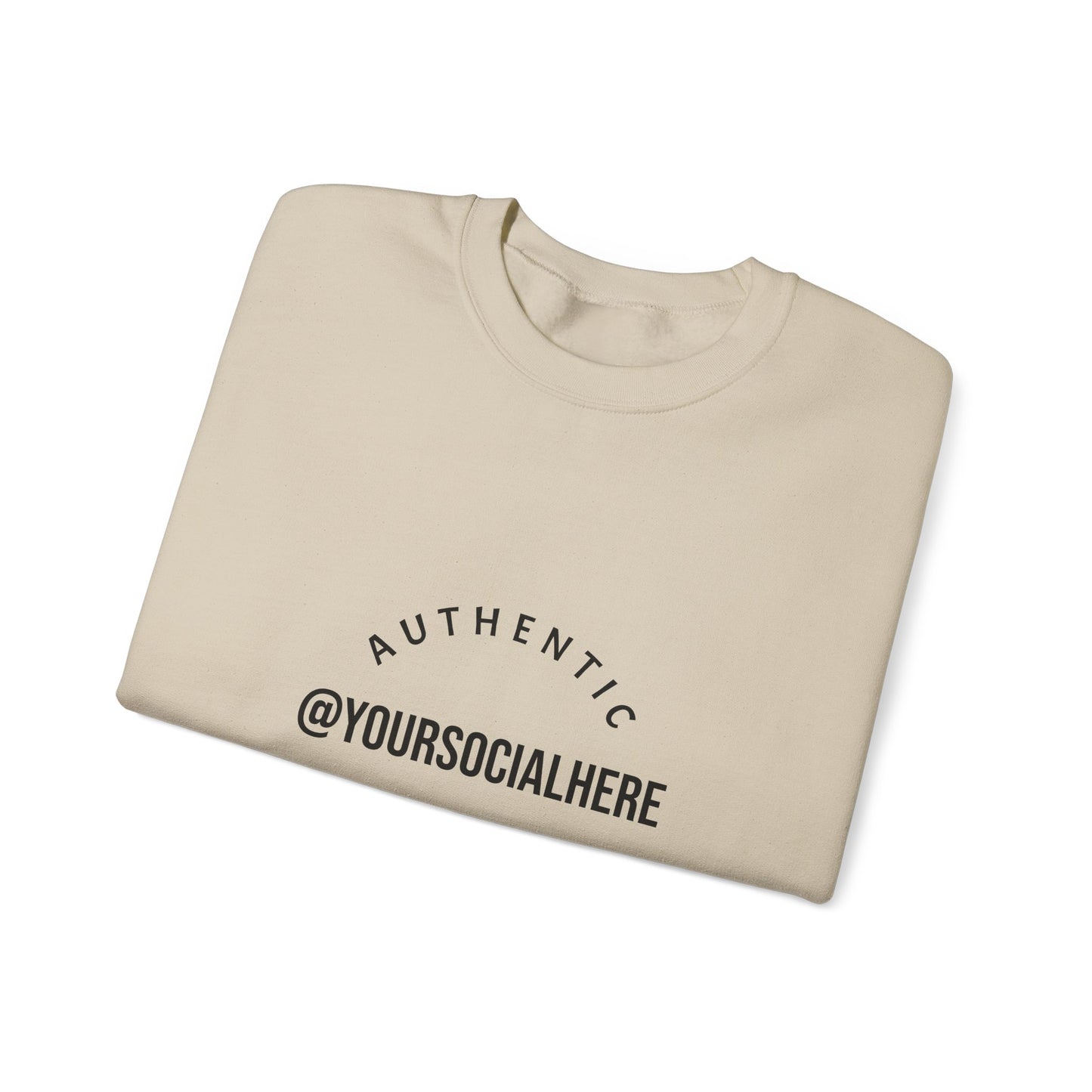 Authentic Nail Artist Crewneck Sweatshirt — Custom @YourSocialHere Logo