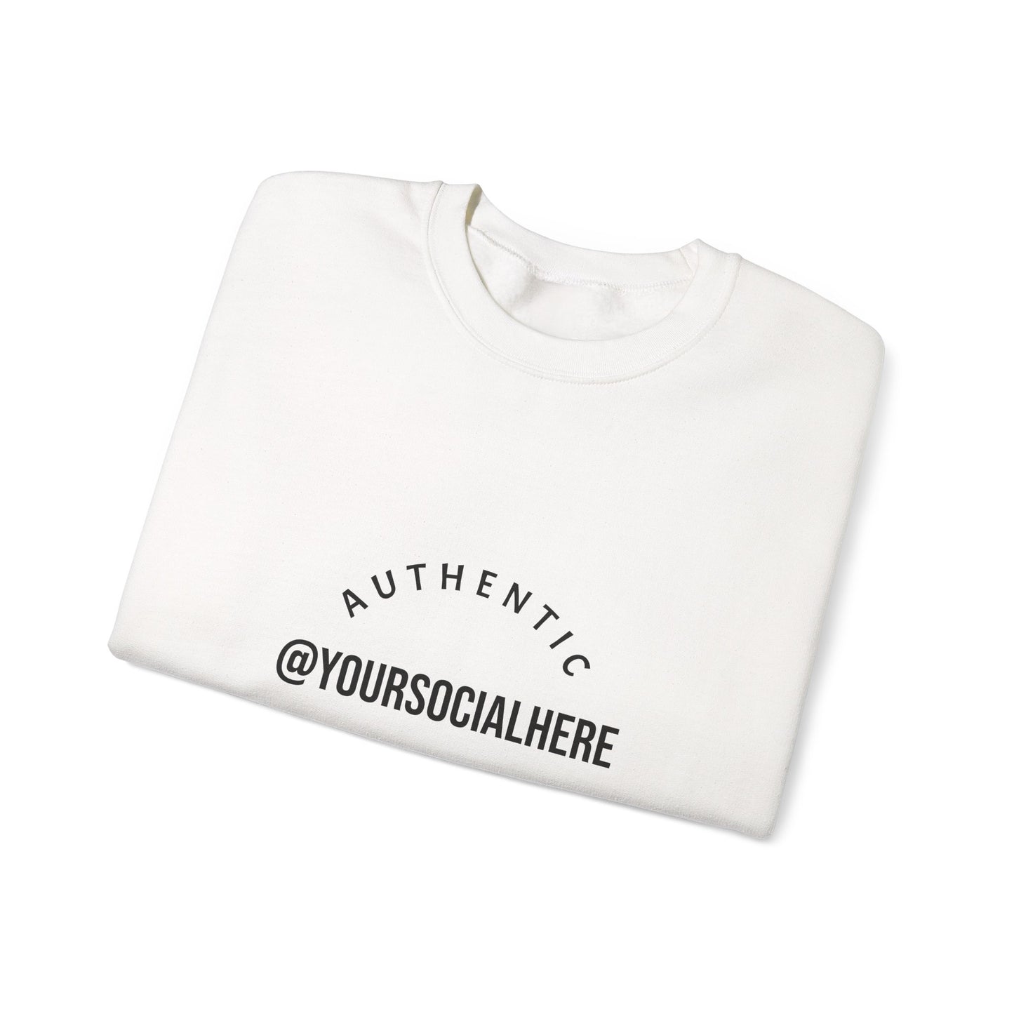 Authentic Nail Artist Crewneck Sweatshirt — Custom @YourSocialHere Logo