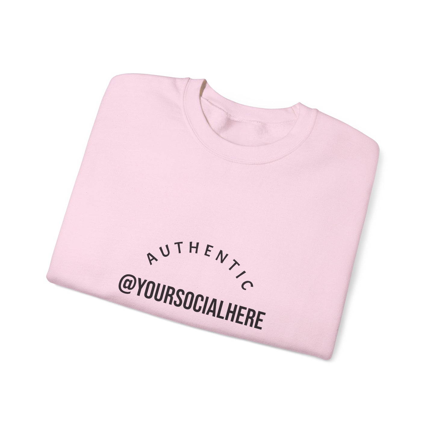 Authentic Nail Artist Crewneck Sweatshirt — Custom @YourSocialHere Logo