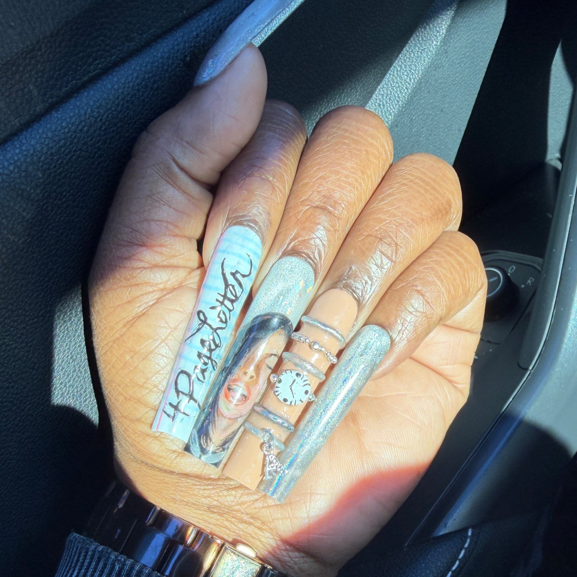 4 page letter aaliyah press on nails extra long
handpainted press on nails
editorial press on nails
prosthetic nails for tv and film
sfx nails
handpainted nail art
3d nail art
press ons for celebs